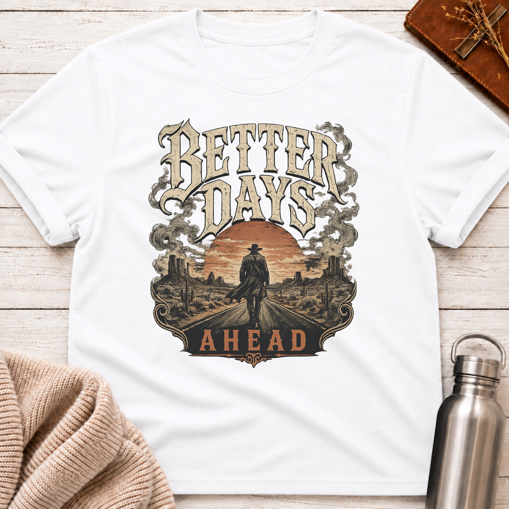 Better Days Ahead Western Themed T-Shirt