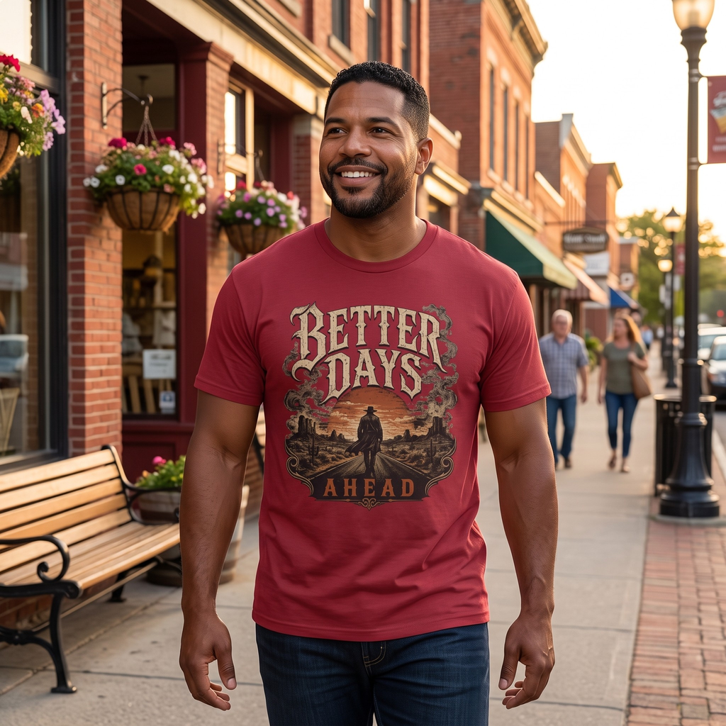 Better Days Ahead Western Themed T-Shirt