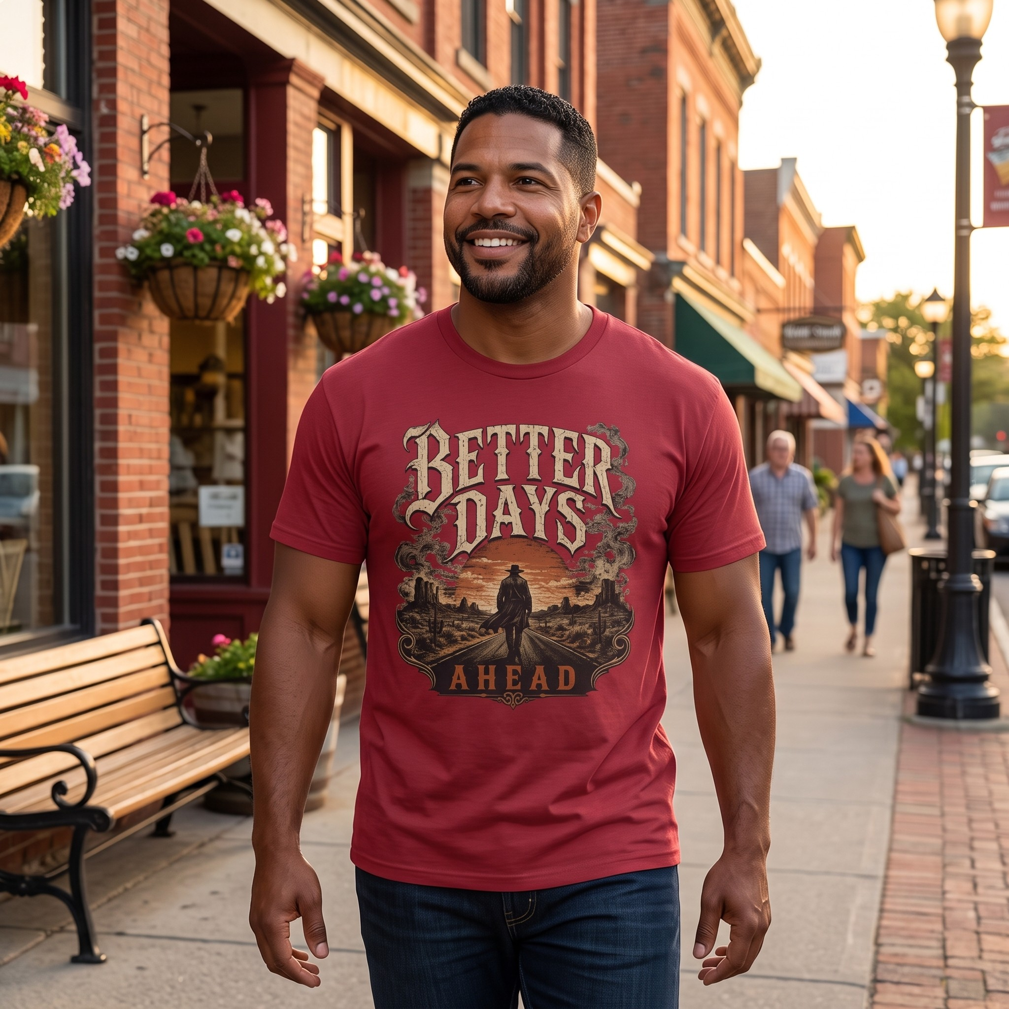 Better Days Ahead Western Themed T-Shirt