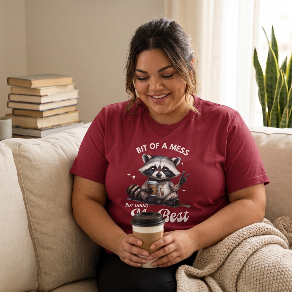 Bit Of A Mess Raccoon T-Shirt