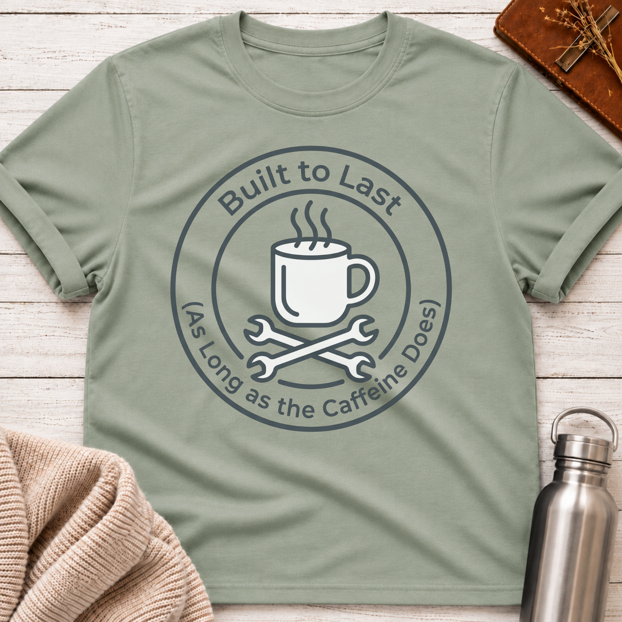 Built To Last As Long As The Caffeine Does Coffee Tee
