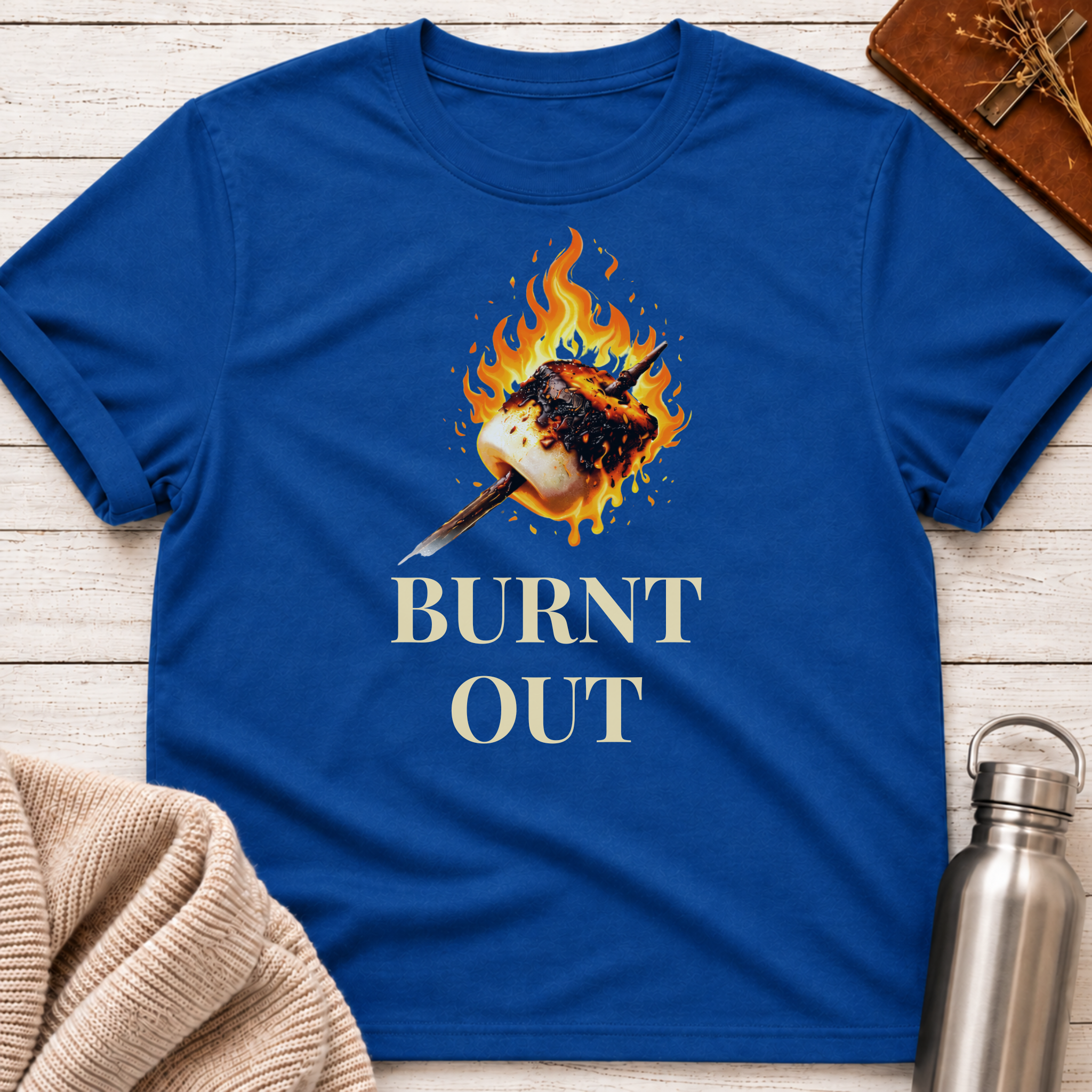 Burnt Out Flaming Marshmallow T-Shirt
