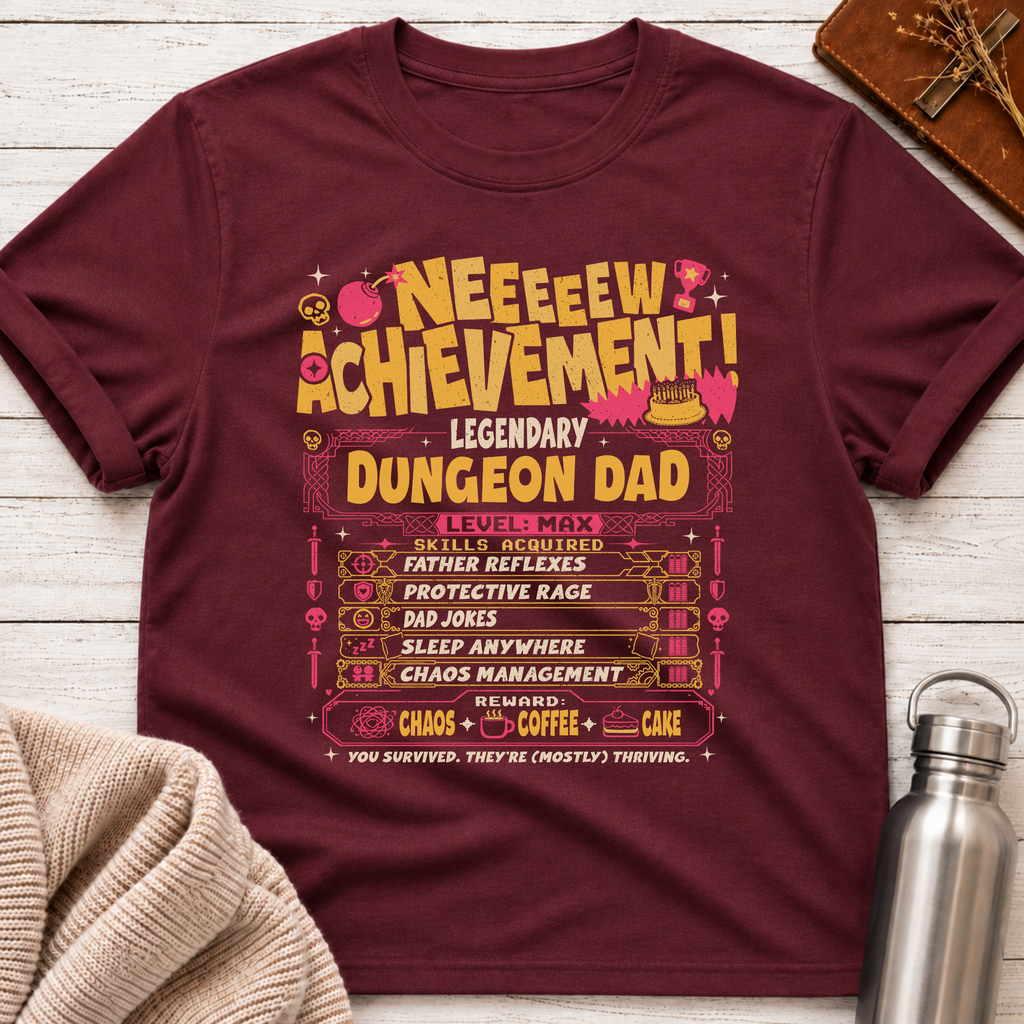 Dungeon Dad: Level Max Gamer Dad T-Shirt