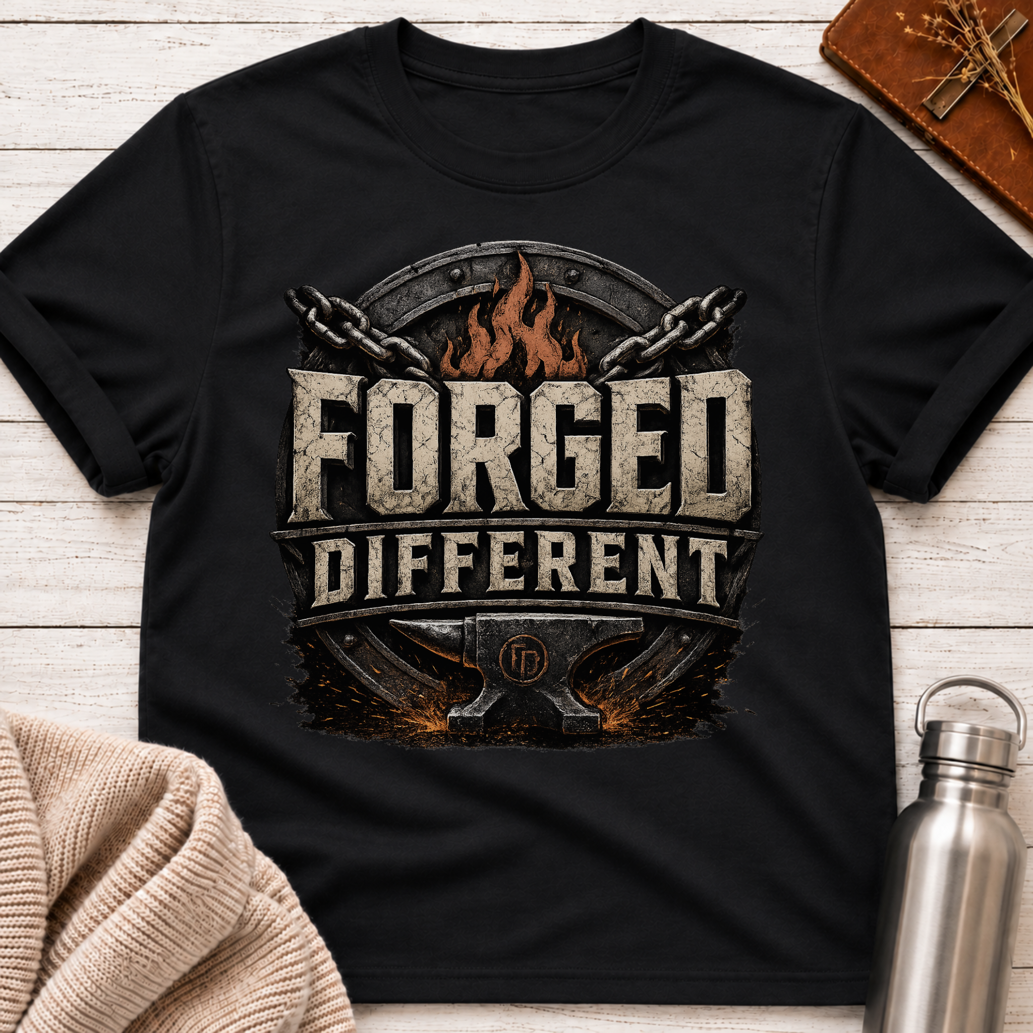 Forged Different – Strength Built Through Fire T-Shirt