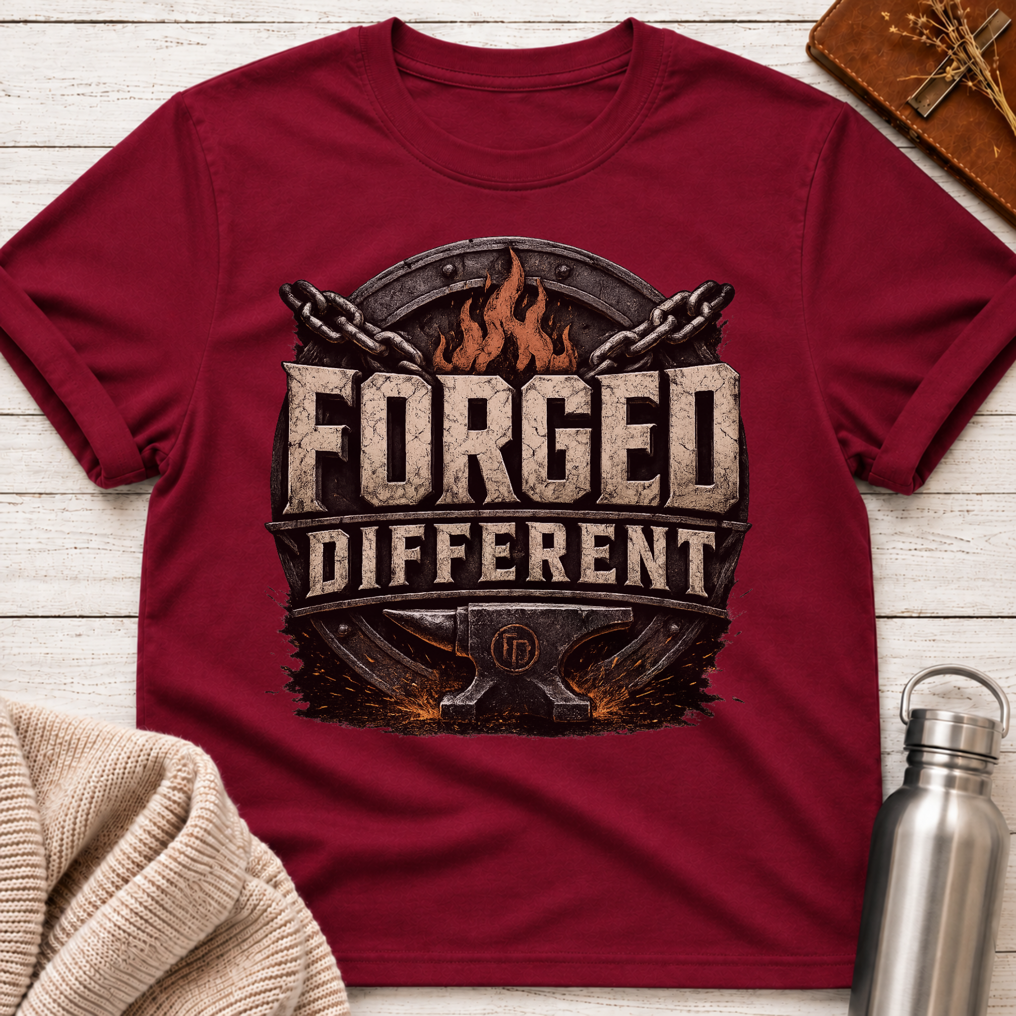 Forged Different – Strength Built Through Fire T-Shirt