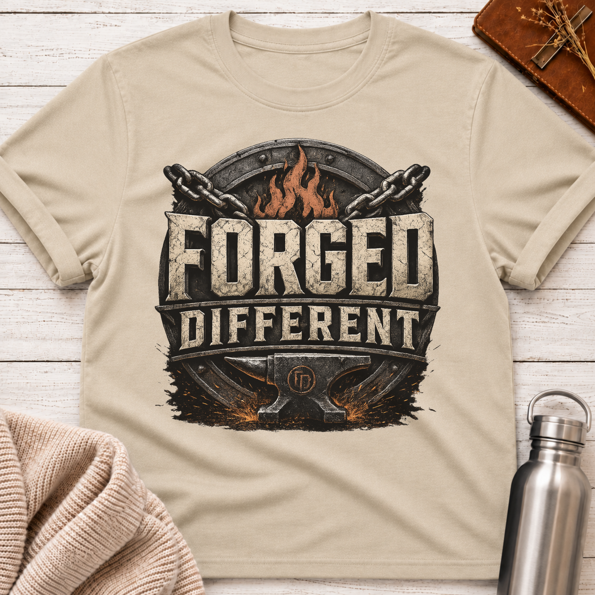 Forged Different – Strength Built Through Fire T-Shirt