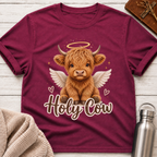 Holy Cow Angel Highland Cow Funny Pun T-Shirt