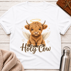 Holy Cow Angel Highland Cow Funny Pun T-Shirt