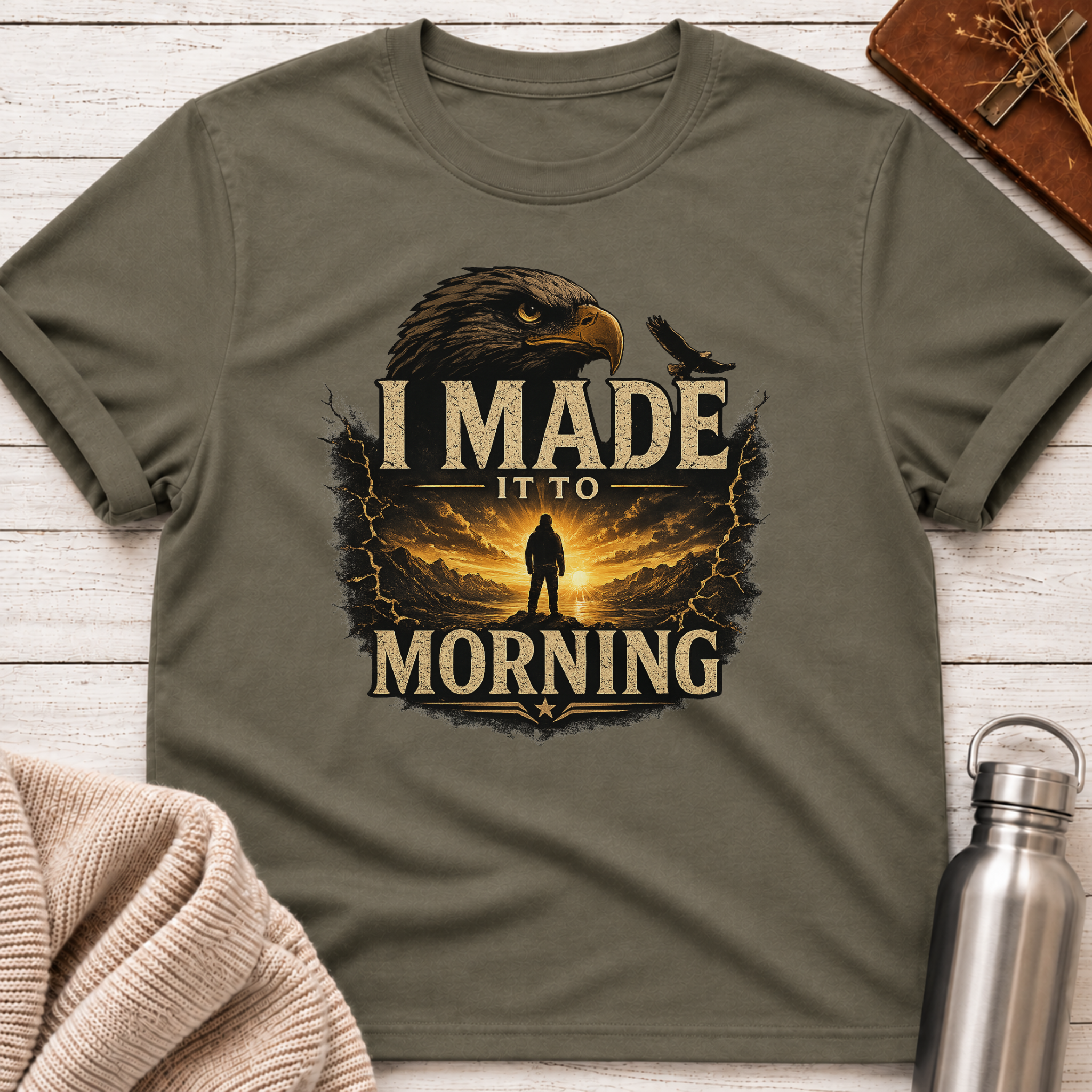 I Made It To Morning – Resilience & Hope Graphic Tee