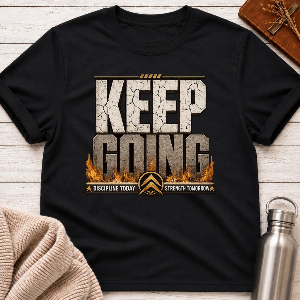 Keep Going – Discipline Today Strength Tomorrow Motivational Design T-Shirt