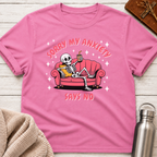 Sorry My Anxiety Says No Skeleton Couch T-Shirt