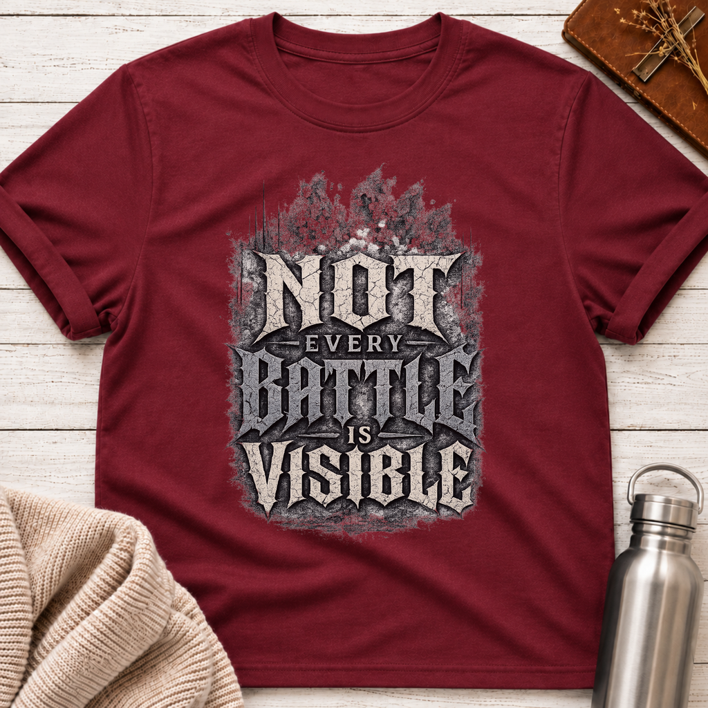 Not Every Battle Is Visible Gothic Mental Health T-Shirt