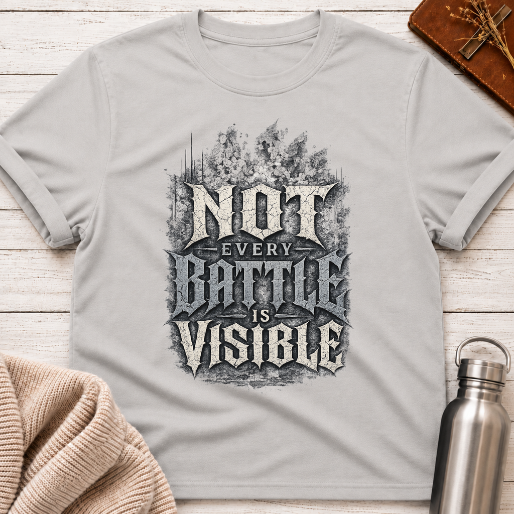 Not Every Battle Is Visible Gothic Mental Health T-Shirt