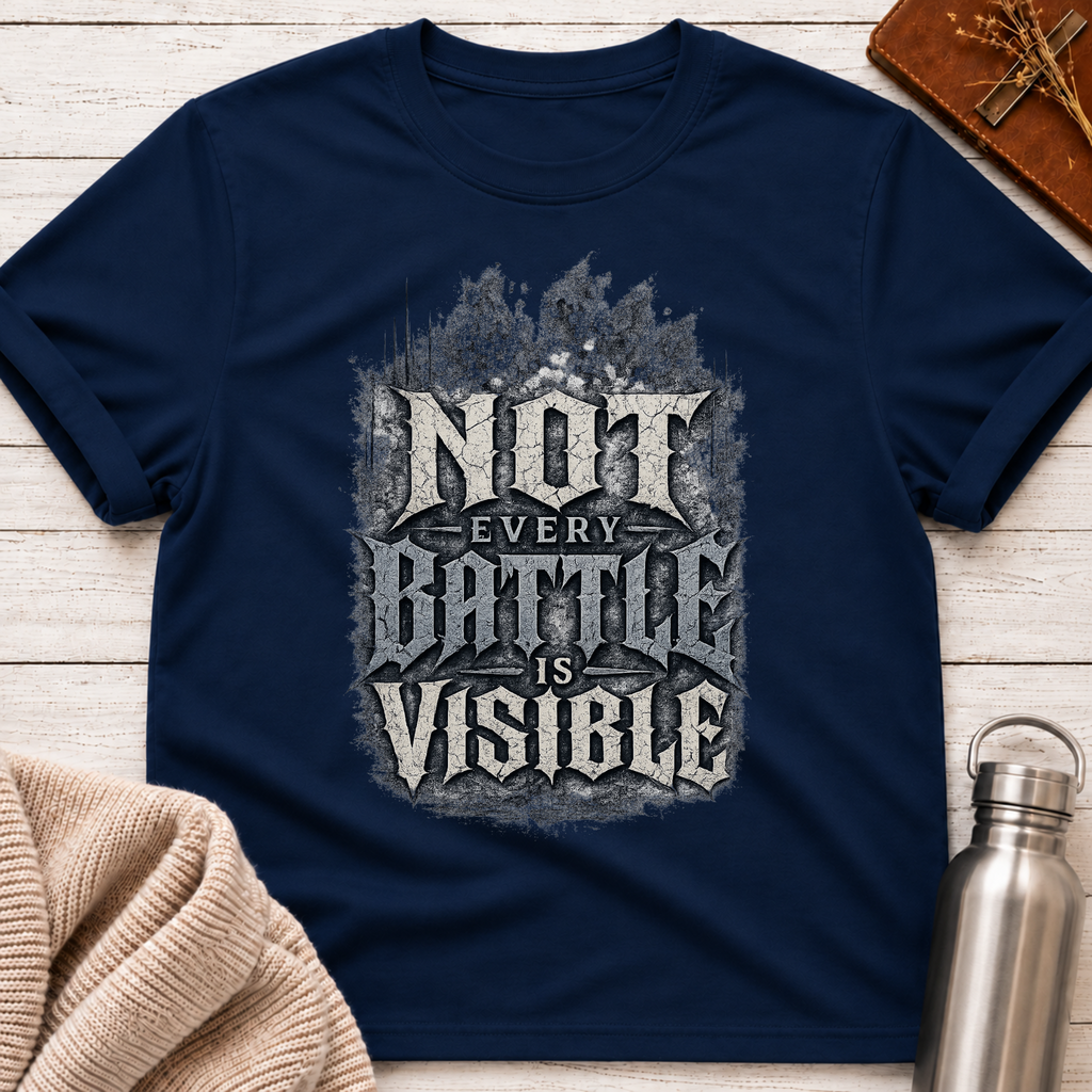 Not Every Battle Is Visible Gothic Mental Health T-Shirt