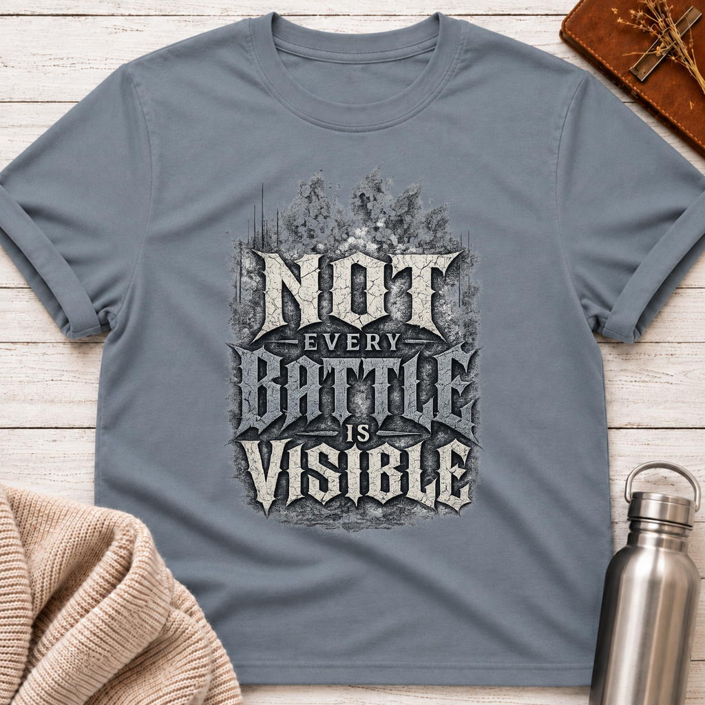 Not Every Battle Is Visible Gothic Mental Health T-Shirt