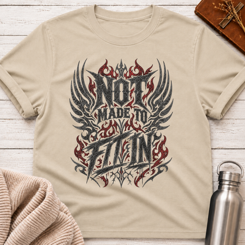 Not Made To Fit In Gothic Rebellion Graphic T-Shirt