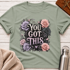 You Got This Floral Gothic Inspirational Typography T-Shirt