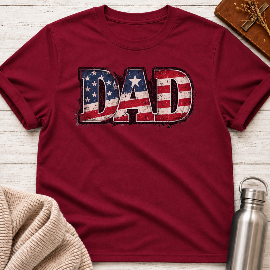 American Dad Patriotic Flag T-Shirt