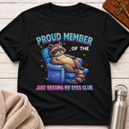 Just Resting My Eyes Club Raccoon T-Shirt