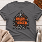 Resilience Is Forged Mountain & Broken Chains Graphic T-Shirt
