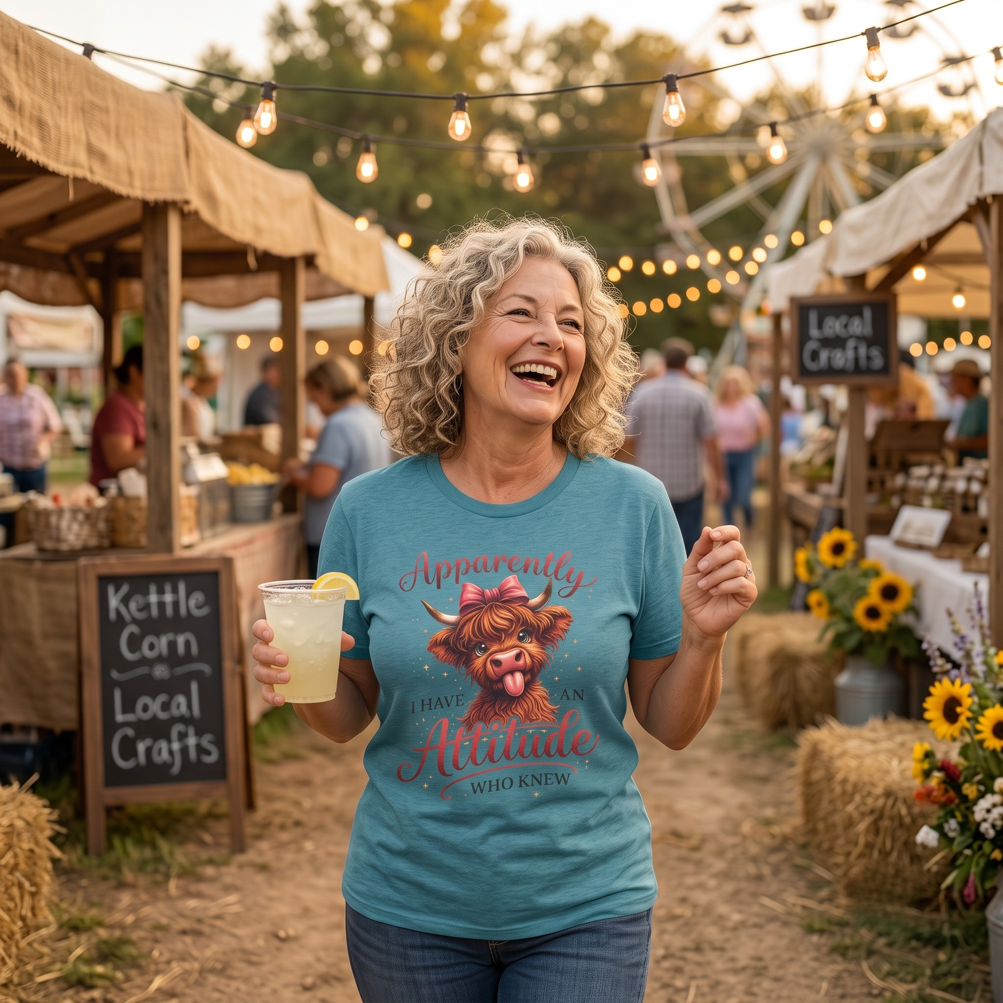I Have An Attitude Highland Cow T-Shirt