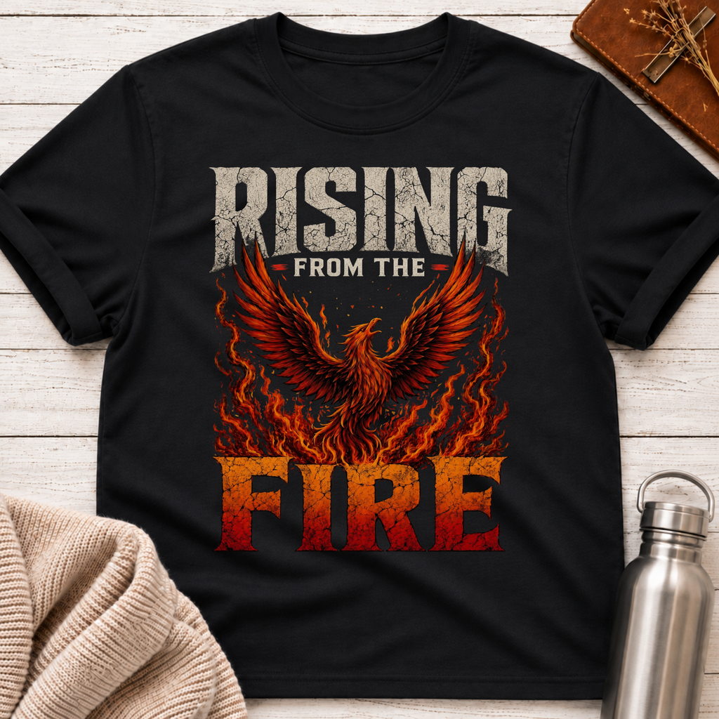 Rising From The Fire Phoenix Resilience Graphic T-Shirt