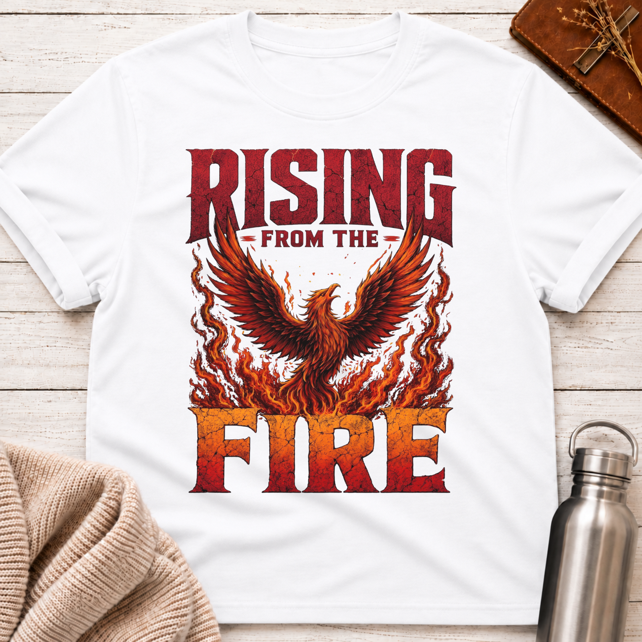 Rising From The Fire Phoenix Resilience Graphic T-Shirt