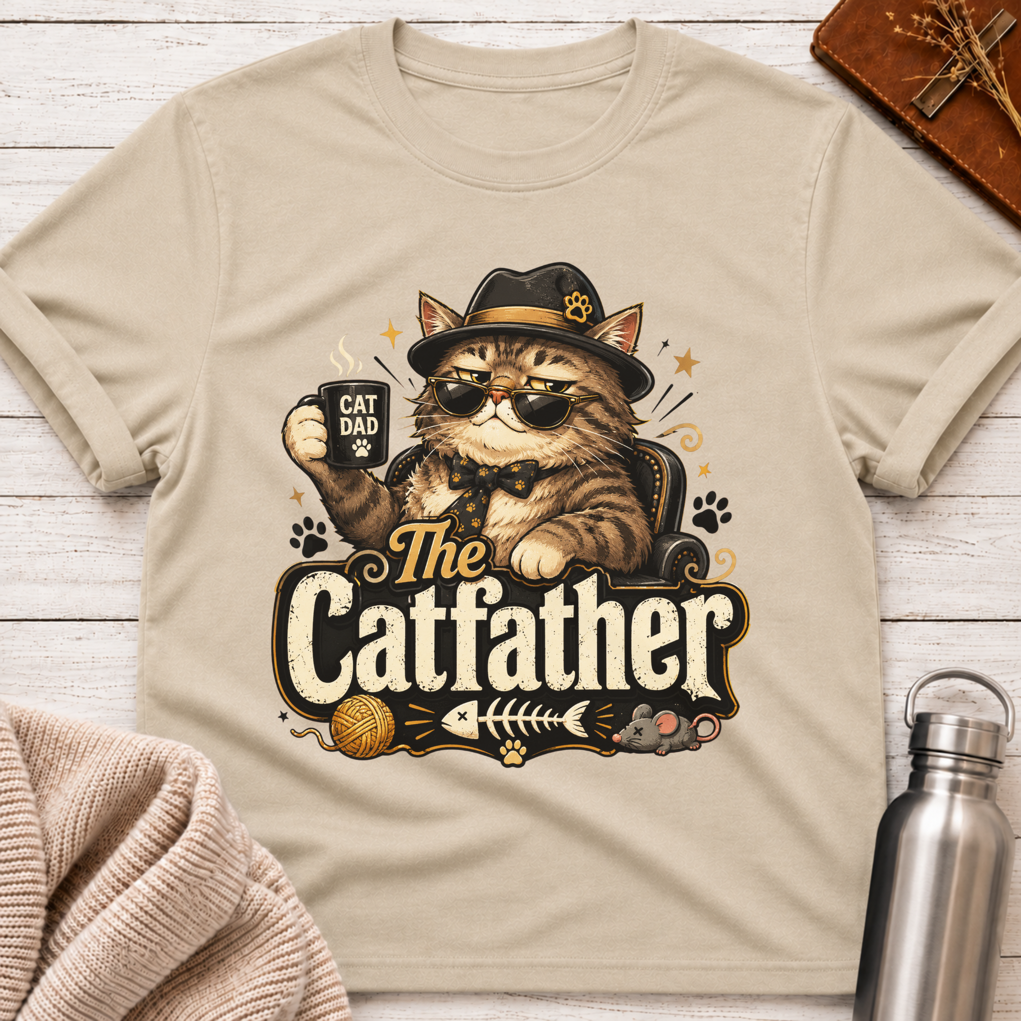 The Catfather Funny Cat Dad T-Shirt
