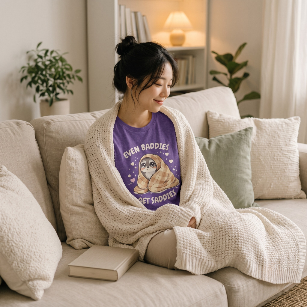 Even Baddies Get Saddies Raccoon T-Shirt