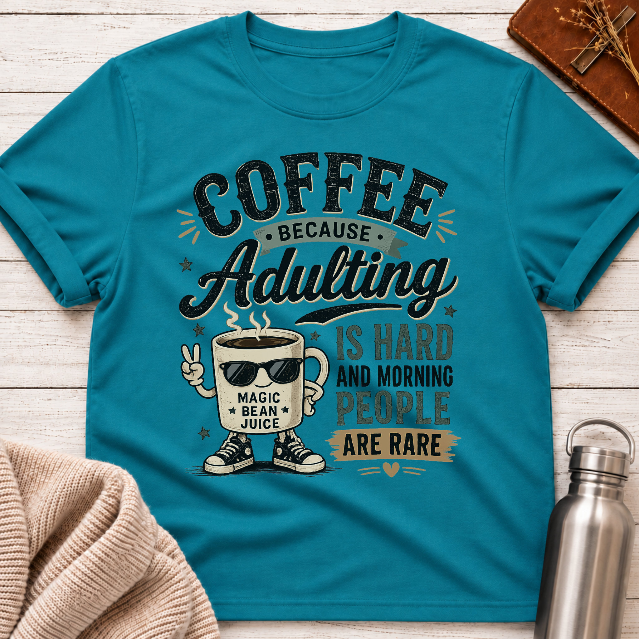 Coffee Because Adulting Is Hard T-Shirt
