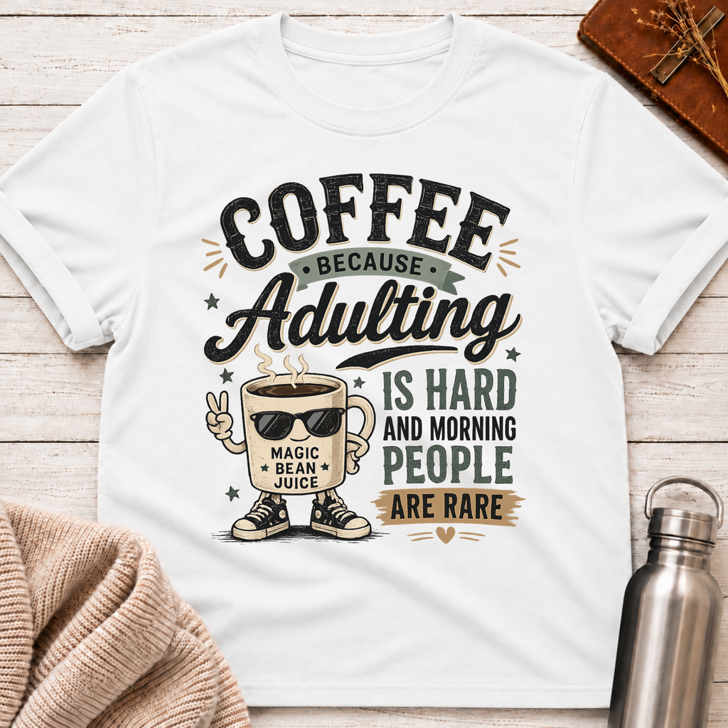 Coffee Because Adulting Is Hard T-Shirt
