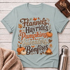 Flannels Hayrides Pumpkins T-Shirt