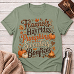 Flannels Hayrides Pumpkins T-Shirt