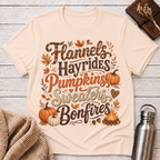 Flannels Hayrides Pumpkins T-Shirt