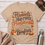 Flannels Hayrides Pumpkins T-Shirt