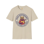 Vintage-style bear wearing sunglasses and holding a grill spatula with the phrase "Peak Performance Built On BBQ & Dad Jokes."